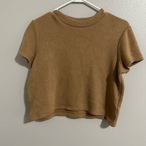 Zara Tan Short Sleeve Top